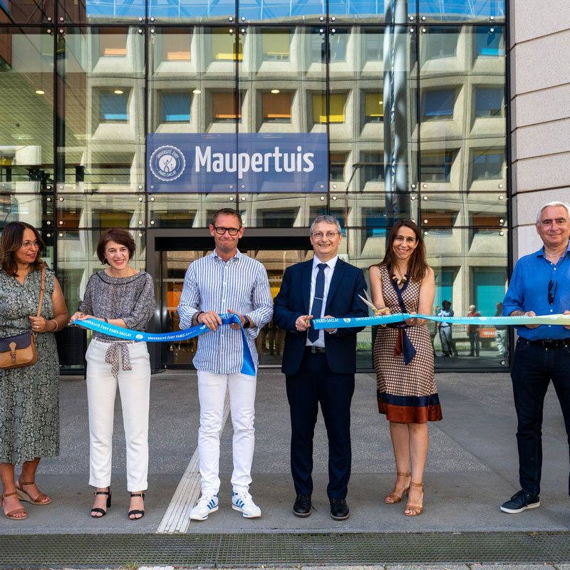 Inauguration du bâtiment Maupertuis de l’université Évry Paris-Saclay